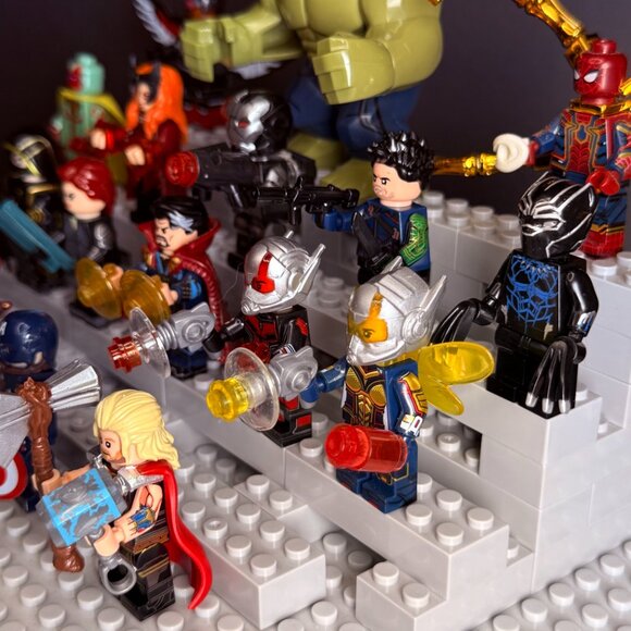 Marvel Avengers Iron Man Spider-Man Hulk Thor Custom Minifigure Lot of 16 - Picture 3 of 8